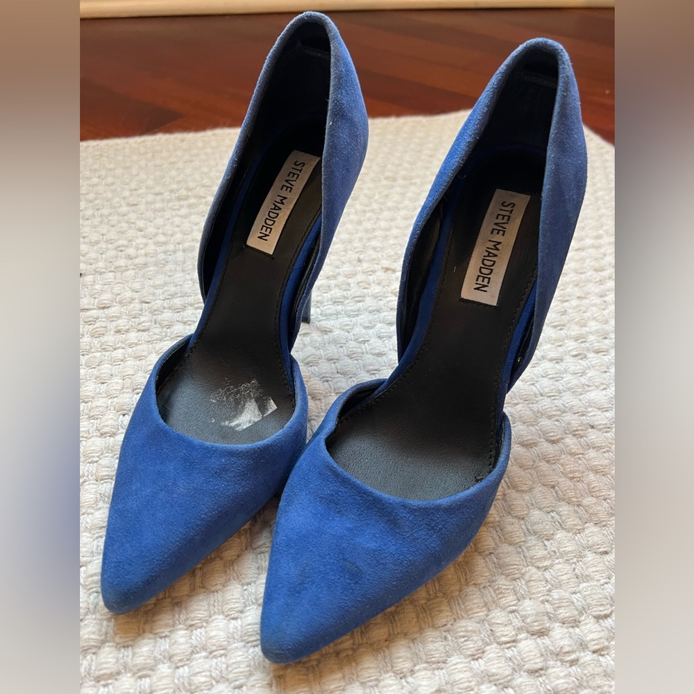 Steve Madden Blue Suede Stilettos